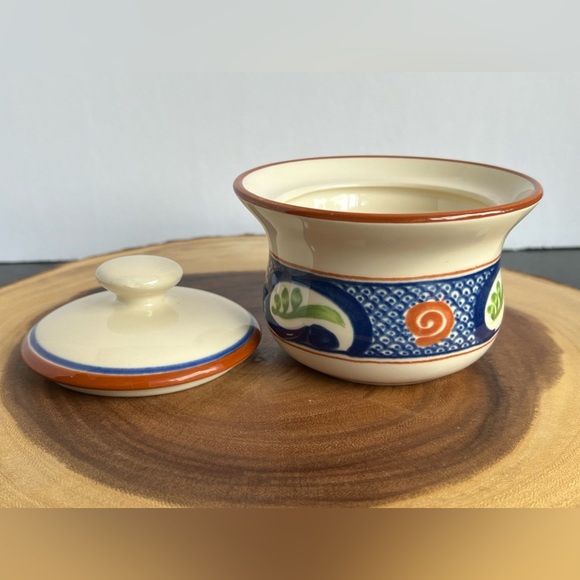 Franciscan Dinnerware, Calypso CREAMER  & SUGAR BOWL  VTG USA, circa 1978 - Picture 10 of 16